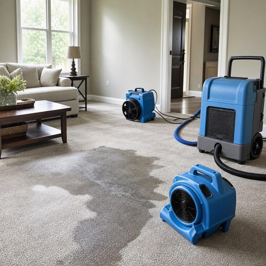 wet carpet drying in Omaha, NE